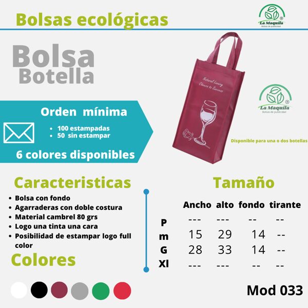 bolsa para botellas ecologicas 